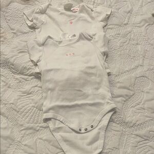 Zara White Baby Bodysuit Set